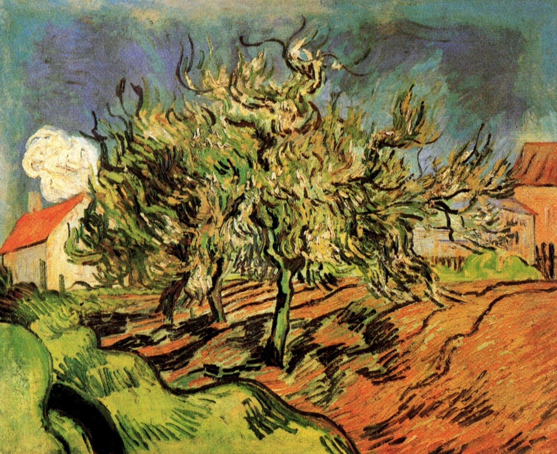  Ван Гог Пейзаж с тремя деревьями и домом