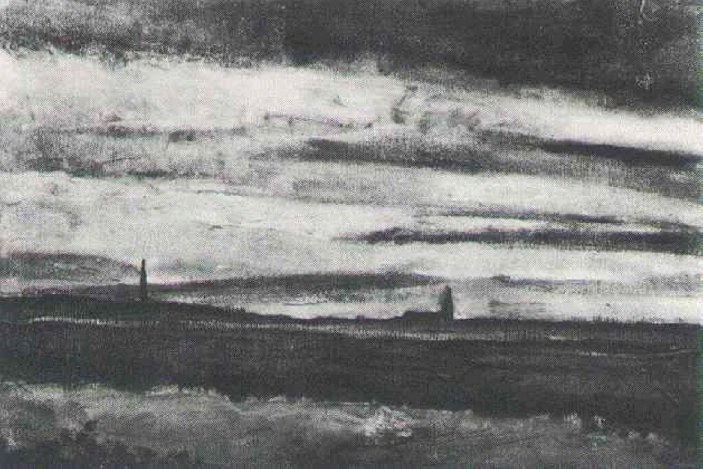  Ван Гог Сумеречный пейзаж с церковью 1883г 